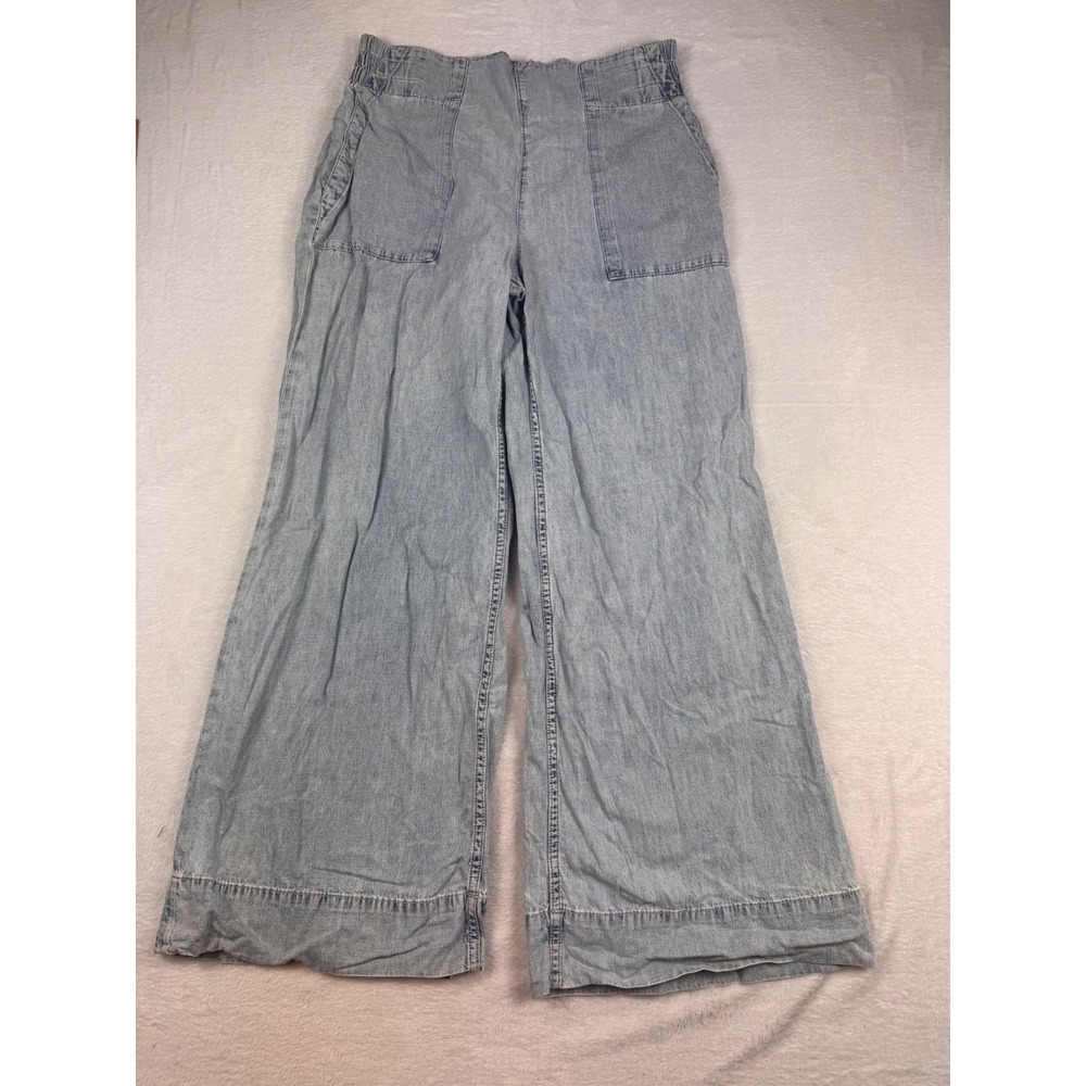 We The Free Breezy Denim Pull-On Jeans Blue Jeans Size large wide leg barrel